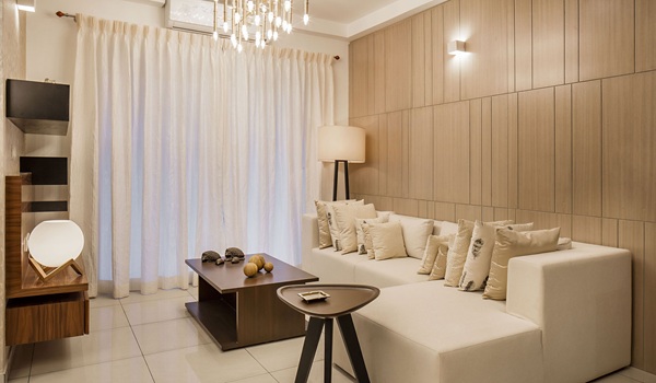 L&T Thanisandra Living Area